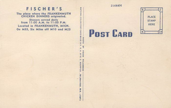 Fischers - Old Postcard (newer photo)